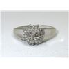 Image 1 : 10KT White Gold Diamond Tiered Cluster Ring