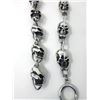 Image 2 : 2 New Stainless Steel 8" Skull Bracelets