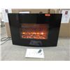 Image 1 : New Dynasty 36" Curved Wall Mount Fireplace - Logs