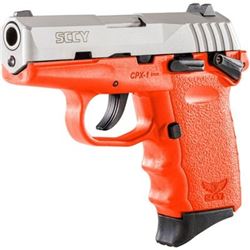 SCCY CPX1-TT PISTOL DAO 9MM 10RD SS/ORANGE SAFETY