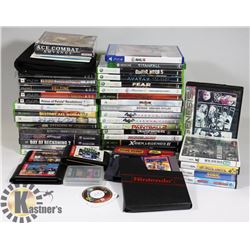 BOX OF ASSORTED VIDEO GAMES FOR ASSORTED SYSTEMS,