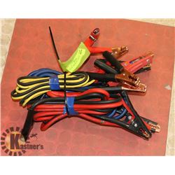 SET OF 3 BOOSTER CABLES.