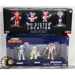 FIVE NIGHT AT FREDDIES AND SONIC BOOM FIGURES