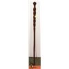 Image 1 : ANTIQUE CARVED MAHOGANY WOODEN HIKING STICK.