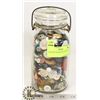 Image 1 : VINTAGE JAR WITH OLD BUTTONS.