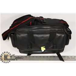 BLACK LEATHER VINTAGE STYLE CAMERA BAG