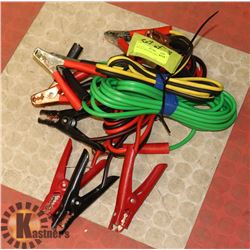 SET OF 3 BOOSTER CABLES.