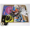 Image 1 : FLAT OF ASSORTED INDUSTRIAL ITEMS INCL STAPLER,