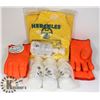 Image 1 : BOX WITH EMERGENCY EYE WASH BOTTLES, GLOVES &