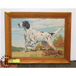 VINTAGE PAINTING OF A DOG.