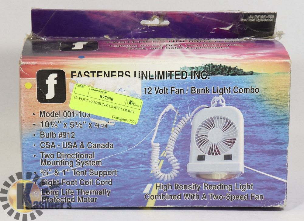 12 VOLT FAN/BUNK LIGHT COMBO
