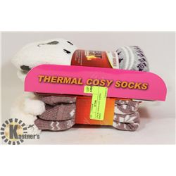 2 PACK LADIES COZY SLIPPER SOCKS