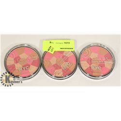 LOT OF 3 NYC COLOR WHEEL MOSAIC FACE POWDER