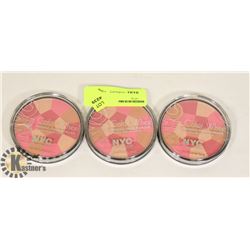 LOT OF 3 NYC COLOR WHEEL MOSAIC FACE POWDER