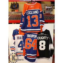 LOT OF SIZE 52 HOCKEY JERSEYS - YAKUPOV, HALL,
