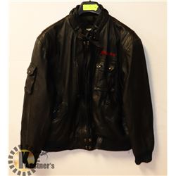 SNAP-ON BLACK LEATHER JACKET SZ LARGE