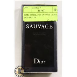 60ML BOTTLE OF SAVAGE DIOR EAU DE PARFUM