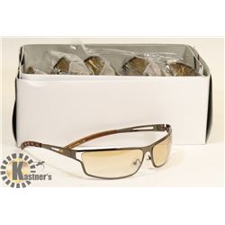 BOX OF LIGHT AMBER LENS DESIGNER SUNGLASSES