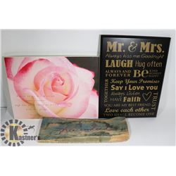 SET OF 3 INSPIRATIONAL WALL HANGINGS