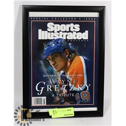 FRAMED WAYNE GRETZKY SPORTS ILLUSTRATED MAGAZINE