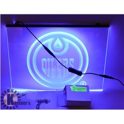 12"X16" LIGHTED NEON LED SIGN EDMONTON OILERS LOGO