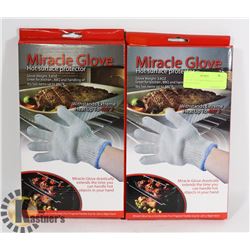 LOT OF TWO NEW MIRACLE GLOVE HOT SURFACE