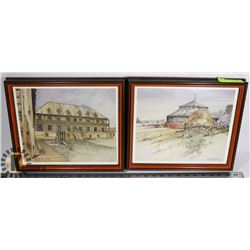 TWO FRAMED FORT EDMONTON PICTURES
