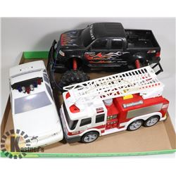 FLAT OF VEHICLES INCL NEW BRIGHT F150 NO REMOTE,