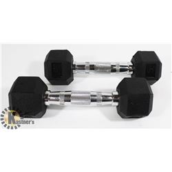 PAIR OF 5LB RUBBERIZED WEIGHTS