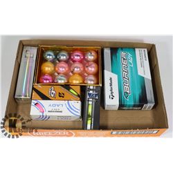 FLAT OF ASSORTED RECLAIMED GOLF BALLS ~SPORTS~