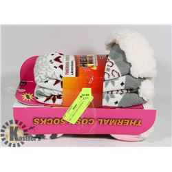 2PK LADIES COZY SLIPPER SOCKS