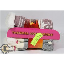 2PK LADIES COZY SLIPPER SOCKS