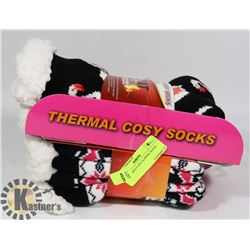 2PK LADIES COZY SLIPPER SOCKS