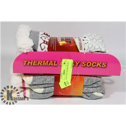 2PK LADIES COZY SLIPPER SOCKS