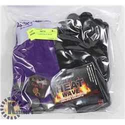 2 PACK OF LADIES HEAT WAVE GLOVES
