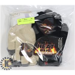 2 PACK OF LADIES HEAT WAVE GLOVES