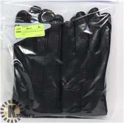 2 PACK OF MENS LEATHER GLOVES SIZE SMALL