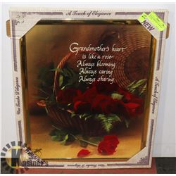 VINTAGE MIRRORED "GRANDMA" PICTURE