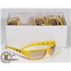 Image 1 : BOX OF YELLOW DESIGNER SUNGLASSES UV400 PROTECTION
