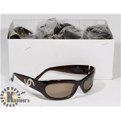 BOX OF LOGO DESIGNER SUNGLASSES WITH