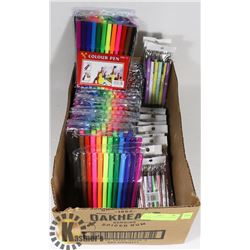 BOX W/23 NEW PACKS OF MARKERS & 15 NEW