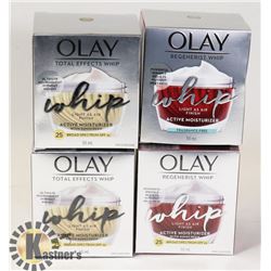 LOT OF ASSORTED OLAY MOISTURIZING PRODUCTS