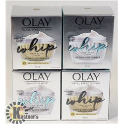 LOT OF ASSORTED OLAY MOISTURIZING PRODUCTS