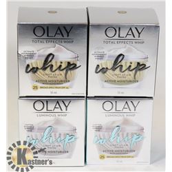 LOT OF ASSORTED OLAY MOISTURIZING PRODUCTS