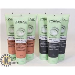 LOT OF ASSORTED LOREAL PURE CLAY CLEANSER PRODUCT