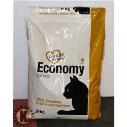 8KG BAG OF ECONOMY CAT FOOD, BB: MAY 26 2020
