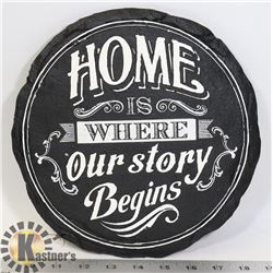 "HOME IS WHERE OUR STORY BEGINS" GARDEN STEPPING