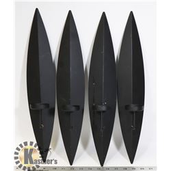 4 METAL CANDLE WALL SCONCES