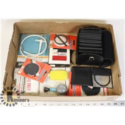 FLAT OF NEW OLD STOCK CAMERA ACCESSORIES