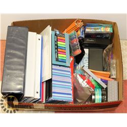 LARGE BOX FULL OF OFFICE SUPPLIES INCL.
